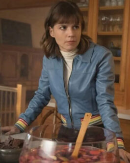 Evil S02 Katja Herbers Blue Leather Jacket