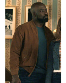 Evil Season 4 Mike Colter Suede Bomber Jacket