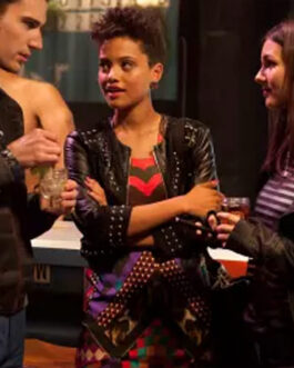 Eye Candy Kiersey Clemons Studded Leather Jacket