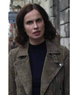 Heida Reed FBI International Season 2 Green Suede Leather Jacket