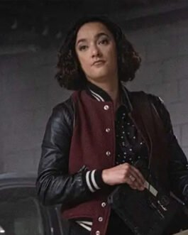 FBI Keisha Castle-Hughes Maroon and Black Varsity Jacket