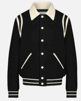 Teddy Blouson Black Varsity Jacket