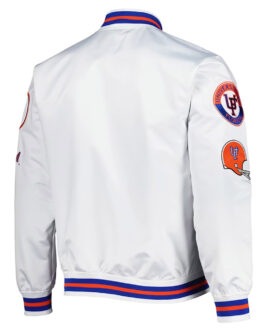 Florida Gators City Collection White Varsity Satin Jacket