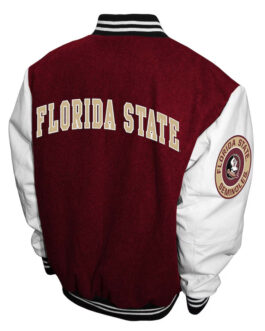 Florida State Seminoles Graduate Garnet and White Varsity Jacket