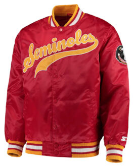 O-Line Florida State Seminoles Garnet Satin Jacket