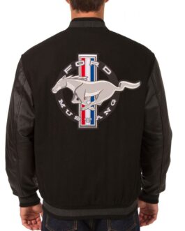 Black Ford Mustang Varsity Jacket