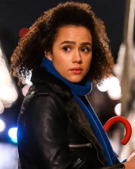 Four Weddings and a Funeral Nathalie Emmanuel Leather Jacket