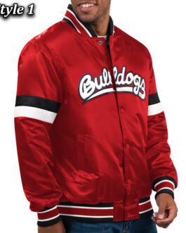 Fresno State Bulldog Home Game Red Satin Jacket