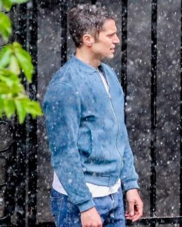 Lucas Bravo Emily in Paris Season 02 Bomber Blue Jacket