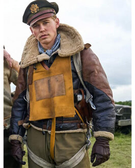 Austin Butler Masters of The Air Leather Jacket