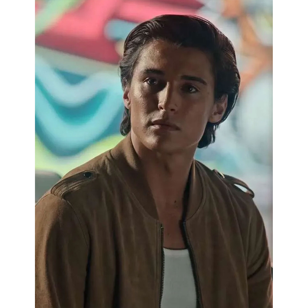 Geek Girl Liam Woodrum Bomber Suede Jacket - Image 5