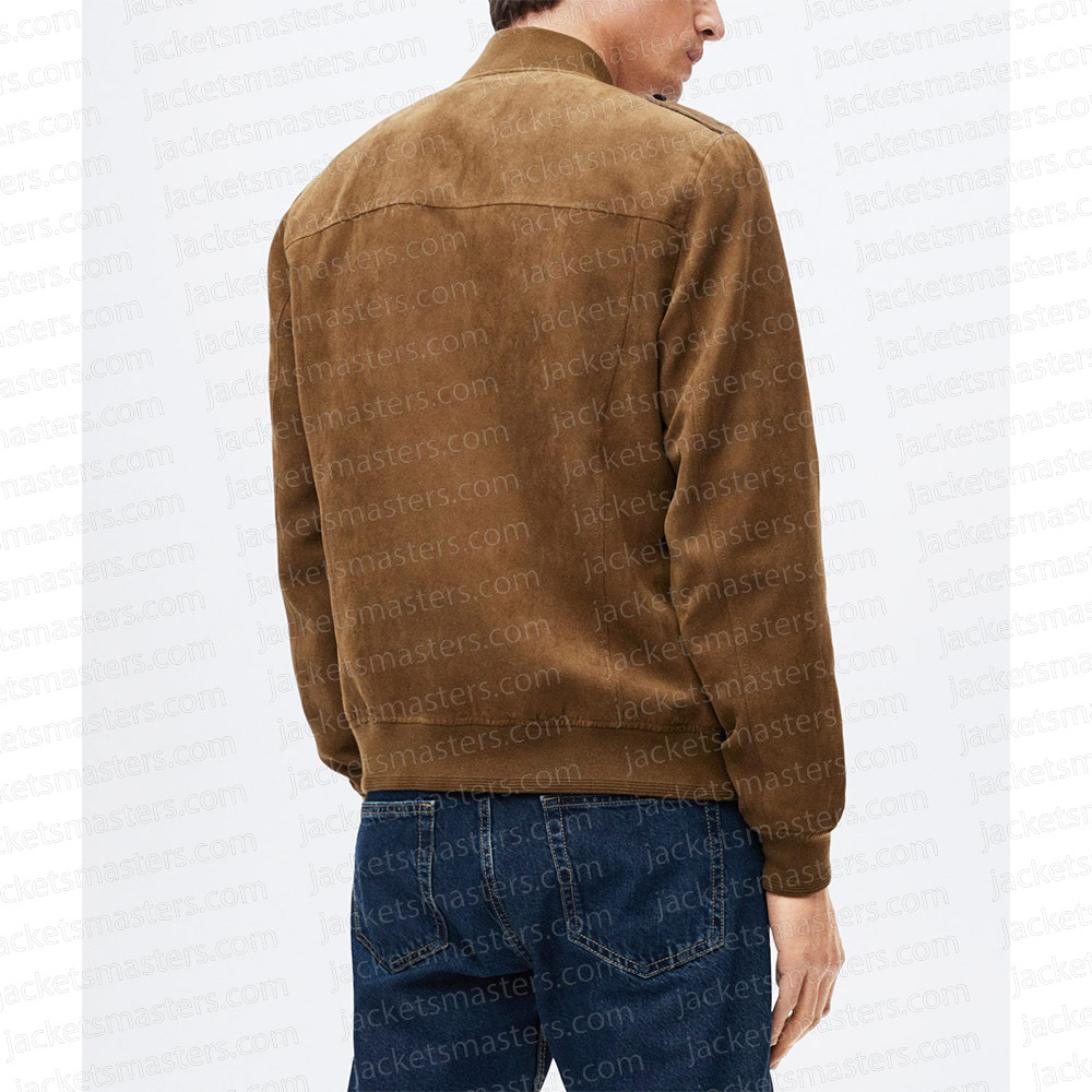 Geek Girl Liam Woodrum Bomber Suede Jacket - Image 3