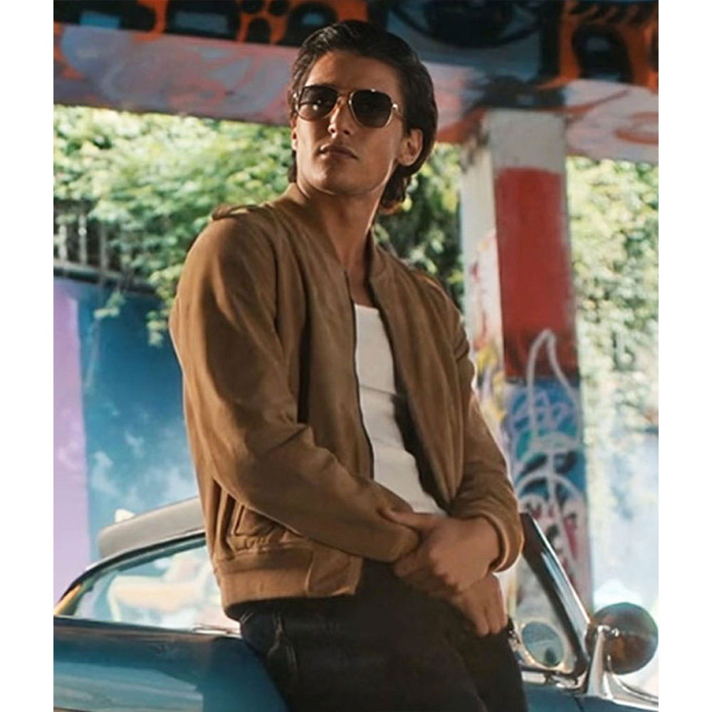 Geek Girl Liam Woodrum Bomber Suede Jacket - Image 2