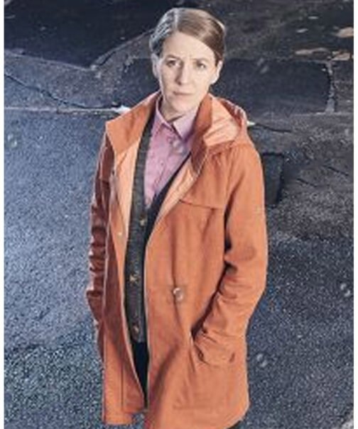 The Tower Gemma Whelan Orange Coat - Image 4