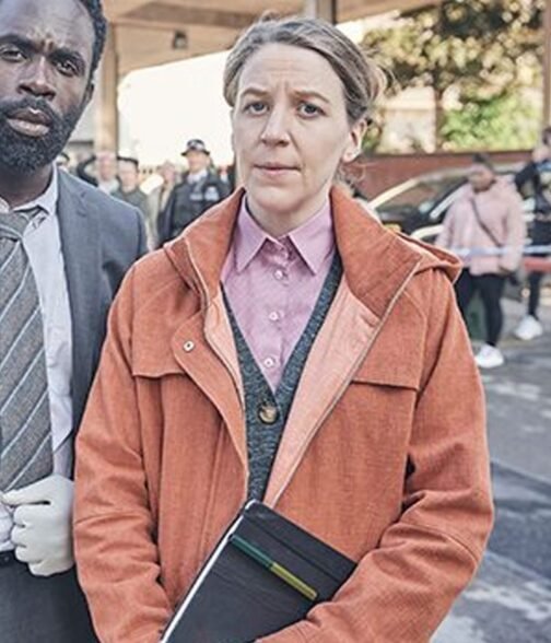 The Tower Gemma Whelan Orange Coat - Image 3