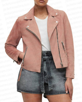 Nancy Drew Season 4 Leah Lewis Pink Suede Jacket
