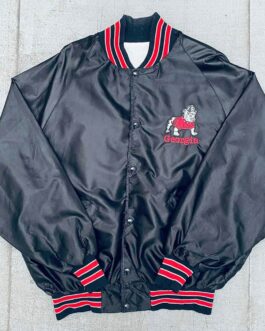 Georgia Bulldogs 1980’s Blackout Satin Jacket