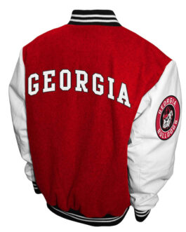 Georgia Bulldogs Graduate Red and White Varsity Jacket
