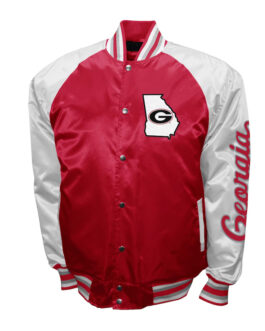 Georgia Bulldogs The Game Red Satin Jacket