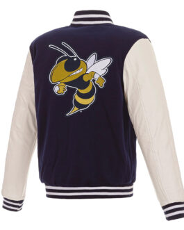 Georgia Tech Navy and White Varsity Jacket