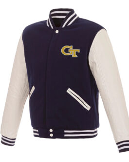 Georgia Tech Navy and White Varsity Jacket
