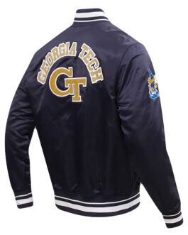 Georgia Tech Yellow Jackets Classic Navy Satin Jacket