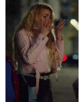 Girls5eva Busy Philipps Pink Leather Jacket