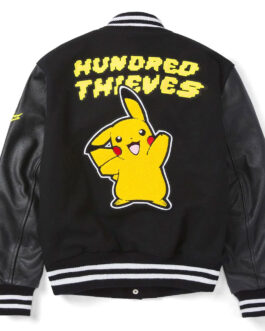 Golden Bear Pikachu Black Varsity Jacket