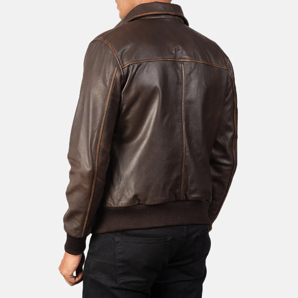 Good Bones S09 Steve Hawk Bomber Leather Jacket - Image 3
