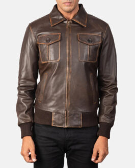 Good Bones S09 Steve Hawk Bomber Leather Jacket