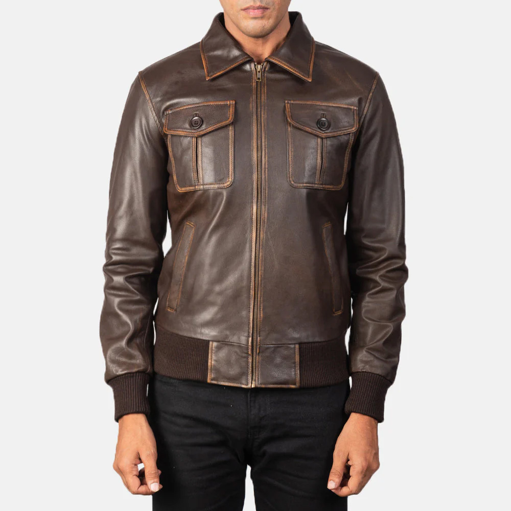 Good Bones S09 Steve Hawk Bomber Leather Jacket