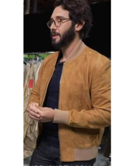 Good Morning America Josh Groban Suede Bomber Jacket
