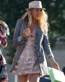 Gossip Girl Blake Lively Gray Mid Length Coat