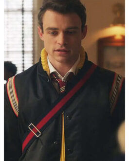 Gossip Girl Thomas Doherty Black Bomber Jacket
