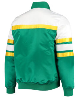 Green Seattle Supersonics Special Script Satin Jacket