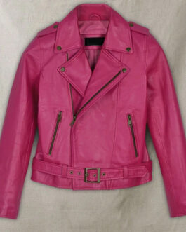 Gwen Stefani Biker Pink Leather Jacket
