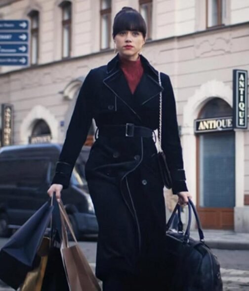 Army of Thieves Nathalie Emmanuel Corduroy Black Coat