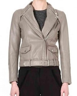 Pretty Little Liars S05 Ashley Benson Gray Leather Jacket