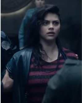 Fallon Smythe Gotham Knights Blue Leather Jacket