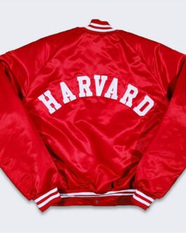 80’s Harvard Crimson Red Bomber Jacket