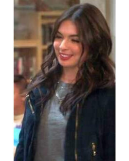 Head of the Class Isabella Gomez Blue Suede Jacket