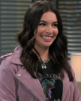 Head of the Class Isabella Gomez Pink Suede Jacket