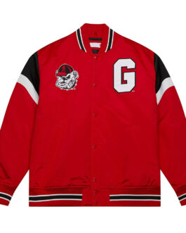 University of Georgia Heavyweight Red Satin Jacket