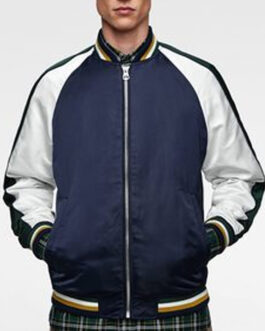 High School Musical Frankie Rodriguez Blue and White Bomber Jacket