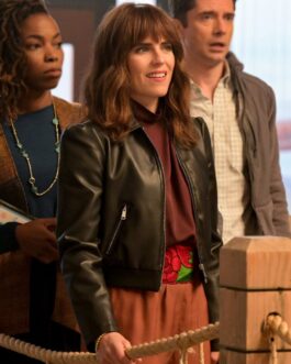 Home Economics S02 Karla Souza Bomber Leather Jacket