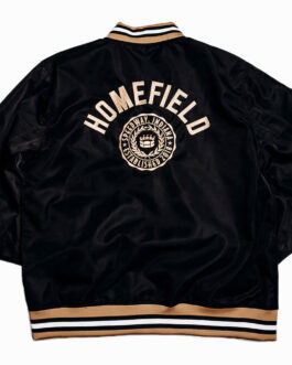 Homefield Brand Script Black Bomber Jacket