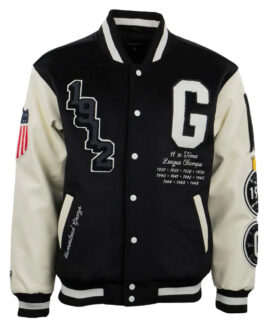 Homestead Grays Vintage Black/White Varsity Jacket