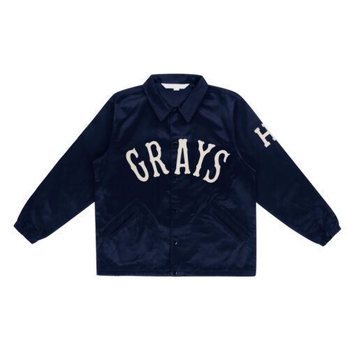 Homestead Grays Navy Satin Windbreaker