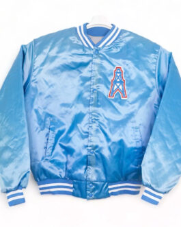 Houston Oilers 80’s Light Blue Satin Jacket