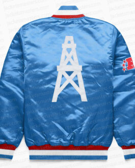 Houston Oilers Exclusive Blue Satin Jacket